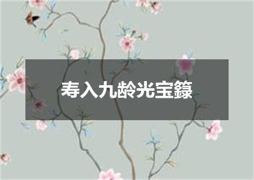 寿入九龄光宝籙