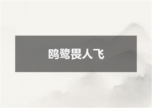 鸥鹭畏人飞