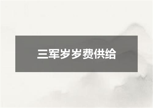 三军岁岁费供给