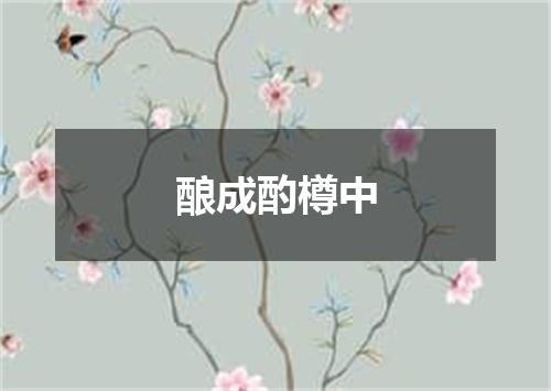 酿成酌樽中