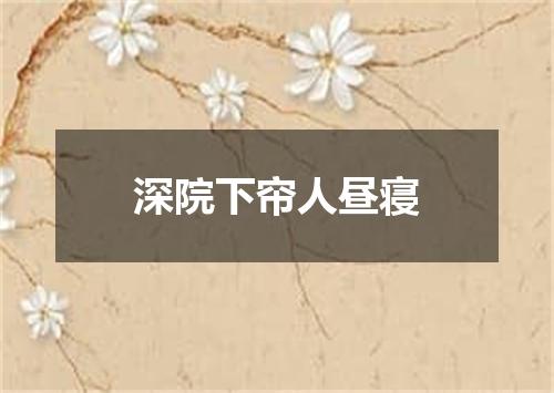 深院下帘人昼寝