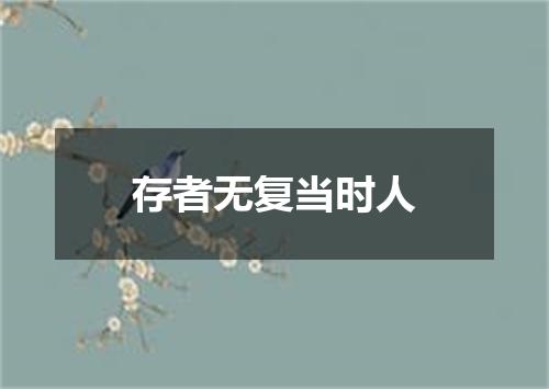 存者无复当时人