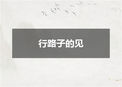行路子的见