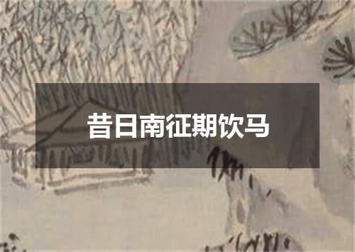 昔日南征期饮马