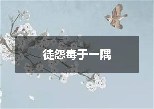 徒怨毒于一隅
