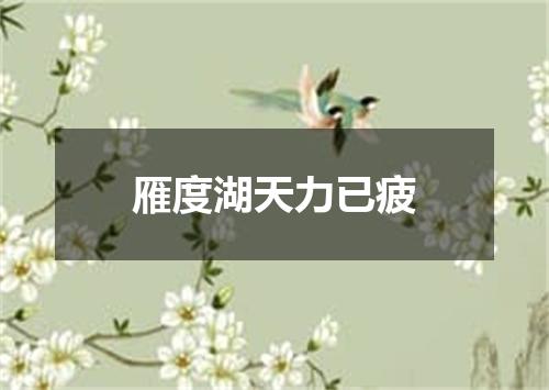 雁度湖天力已疲