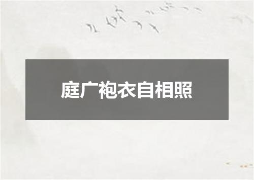 庭广袍衣自相照