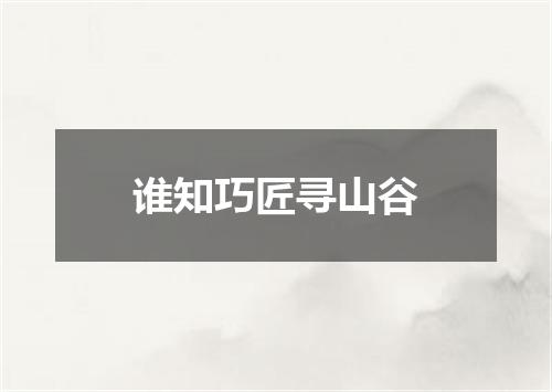 谁知巧匠寻山谷