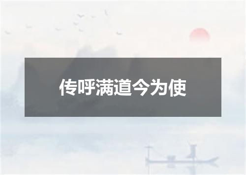 传呼满道今为使