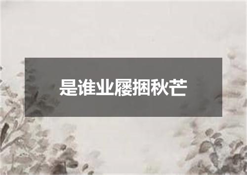 是谁业屦捆秋芒