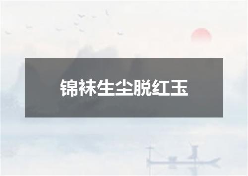 锦袜生尘脱红玉