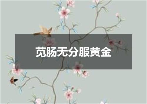 苋肠无分服黄金