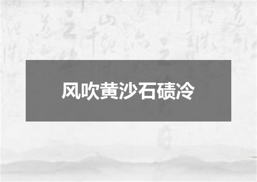风吹黄沙石碛冷