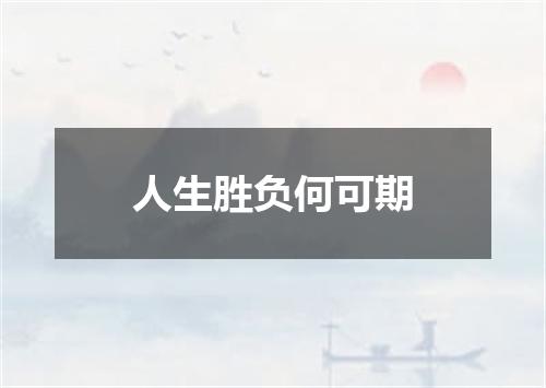 人生胜负何可期