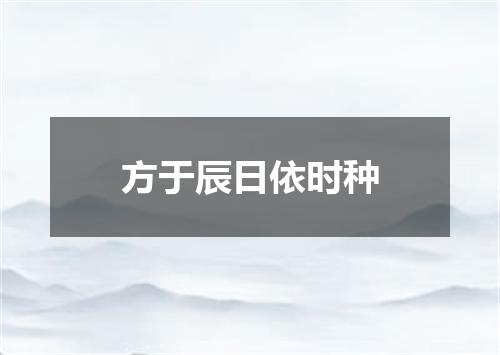 方于辰日依时种