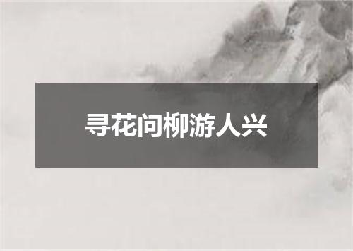 寻花问柳游人兴