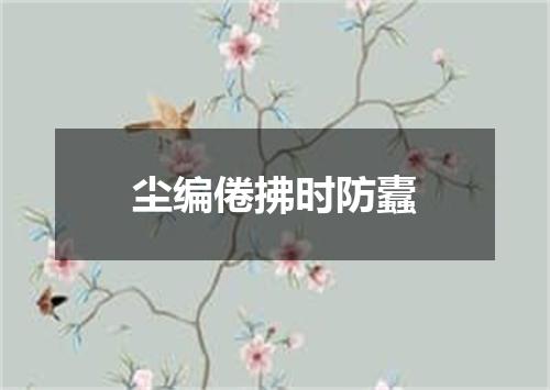 尘编倦拂时防蠹