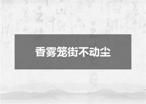 香雾笼街不动尘