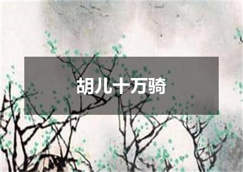 胡儿十万骑