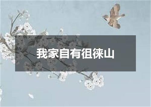 我家自有徂徕山