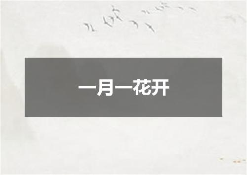一月一花开