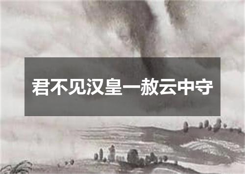 君不见汉皇一赦云中守