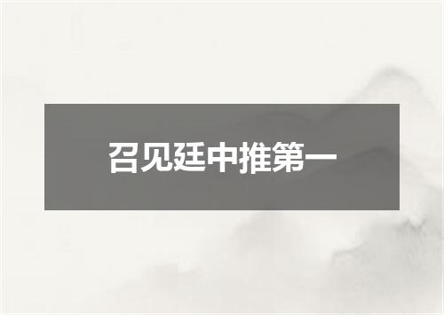 召见廷中推第一
