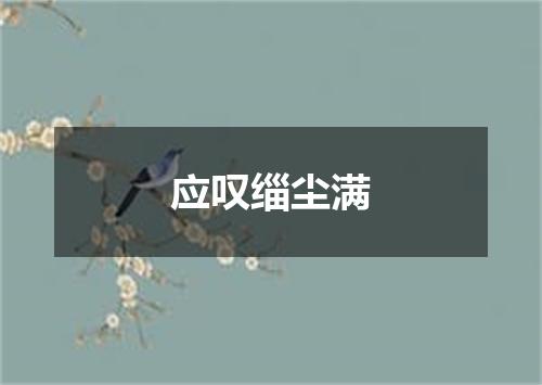 应叹缁尘满