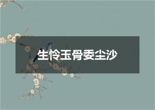 生怜玉骨委尘沙