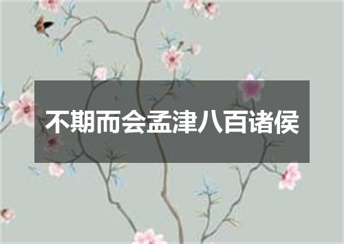 不期而会孟津八百诸侯