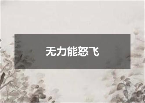 无力能怒飞