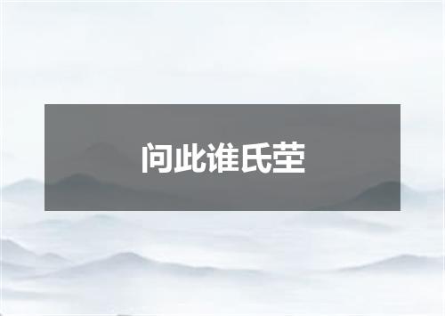 问此谁氏茔