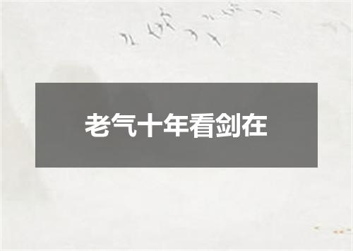 老气十年看剑在