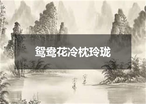 鸳鸯花冷枕玲珑