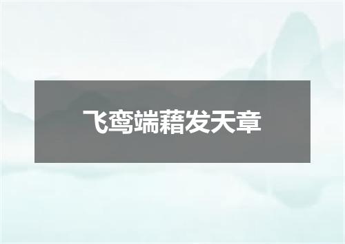飞鸾端藉发天章