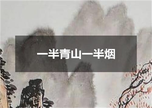 一半青山一半烟