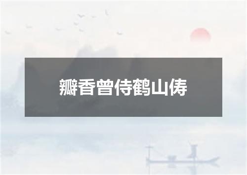 瓣香曾侍鹤山俦
