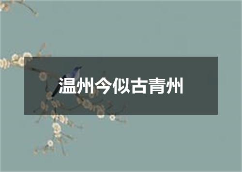 温州今似古青州