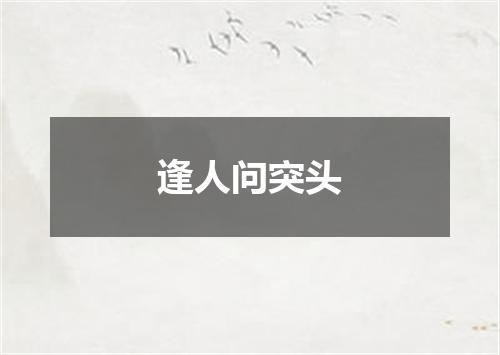 逢人问突头