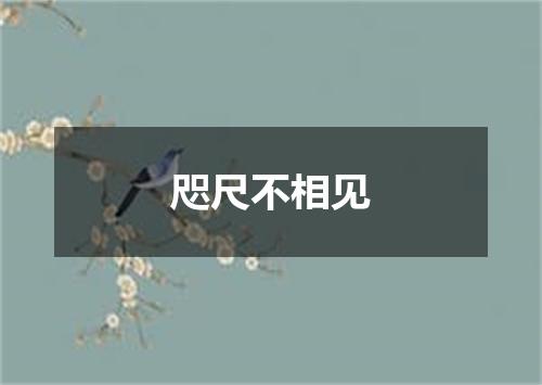 咫尺不相见