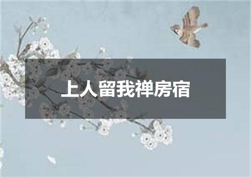上人留我禅房宿