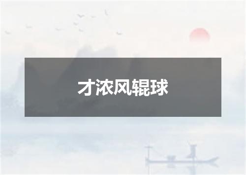 才浓风辊球