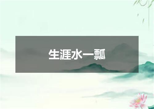 生涯水一瓢