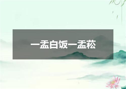 一盂白饭一盂菘