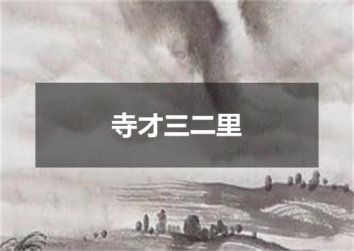 寺才三二里