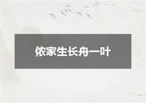 侬家生长舟一叶