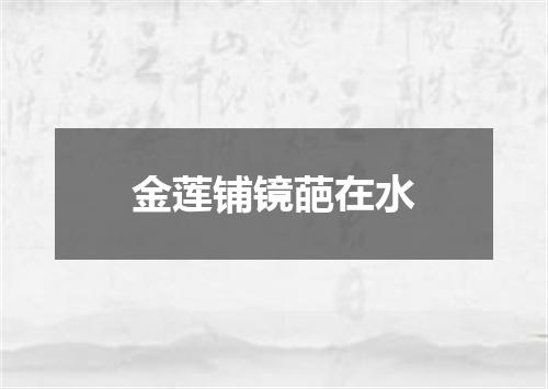 金莲铺镜葩在水