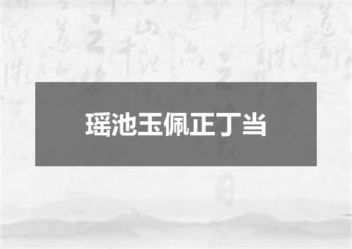 瑶池玉佩正丁当