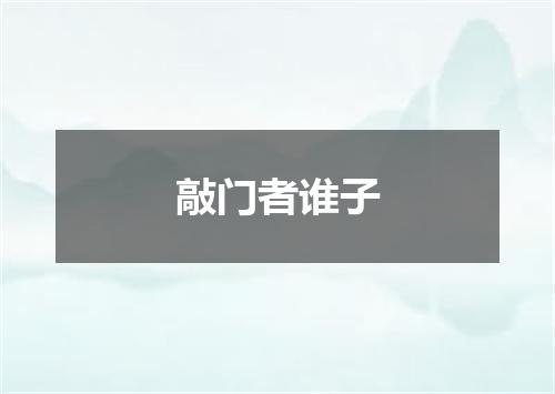 敲门者谁子