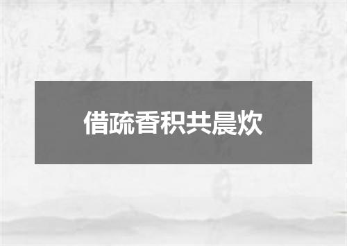 借疏香积共晨炊